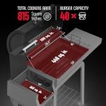 Feasto 30-Inch Charcoal Grill with Side Table