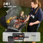 Feasto 30-Inch Charcoal Grill with Side Table