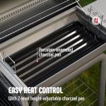 Feasto 30-Inch Charcoal Grill with Side Table