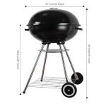 22-Inch Portable Charcoal Grill with BBQ Tool Set