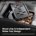 Electric Smoker with Meat Probe and Cover