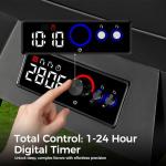 Electric Smoker with Meat Probe and Cover