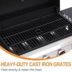 4-Burner Propane Gas Grill with Cast Iron Grate