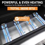 4-Burner Propane Gas Grill with Cast Iron Grate