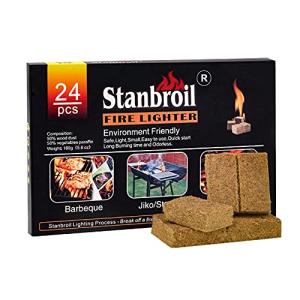 Stanbroil 24 Pack Natural Charcoal Fire Starters