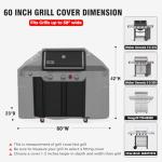 60 Inch Heavy Duty Waterproof Grill Cover