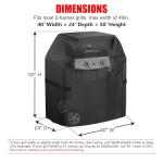 40-Inch Waterproof BBQ Grill Cover with Straps