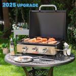 Green Party 22” Portable Tabletop Griddle with Hood