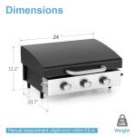 Green Party 22” Portable Tabletop Griddle with Hood