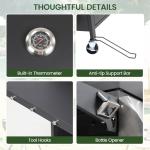 HUGROVE 4-Burner Propane BBQ Grill with Side Tables