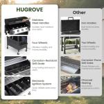HUGROVE 4-Burner Propane BBQ Grill with Side Tables