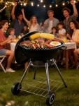 18-Inch Kettle Charcoal Grill for Camping and Patios