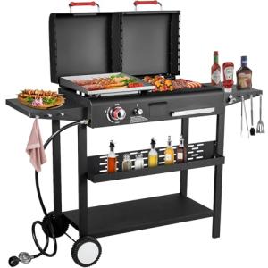 Dual Fuel Propane Gas & Charcoal Grill Combo