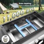 Camplux Portable 15,000 BTU Propane Griddle Grill