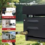 Camplux Portable 15,000 BTU Propane Griddle Grill