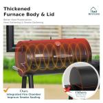 MFSTUDIO Heavy Duty Charcoal Wood Smoker Grill