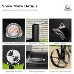 MFSTUDIO Heavy Duty Charcoal Wood Smoker Grill