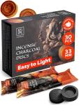 30 Quick Light Charcoal Discs for Incense Burning