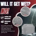 Heavy Duty 54 Inch BBQ Grill Cover - Gray