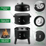 VINGLI 18 Inch Heavy Duty Charcoal Smoker Grill