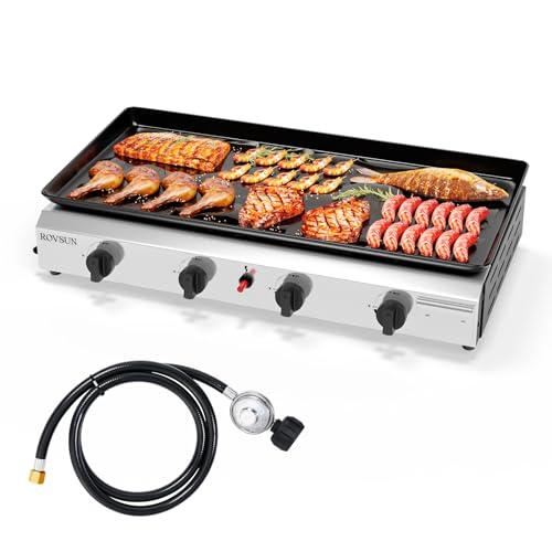 ROVSUN 4 Burner Portable Propane Griddle Grill