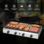 ROVSUN 4 Burner Portable Propane Griddle Grill