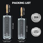 Stainless Steel Grill Basket with Wooden Handle 2PCS