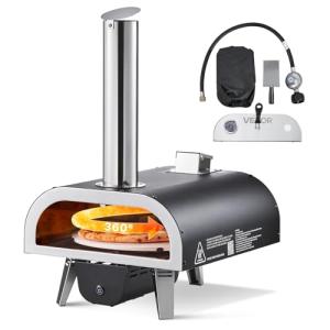 VEVOR Dual Fuel Outdoor Pizza Oven for Grilling
