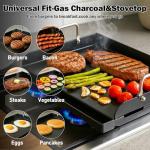 Heavy-Duty Nonstick Griddle Plate for Grills