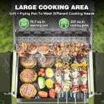 Stainless Steel 2-Burner Gas Grill with Side Shelves