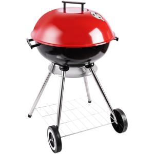 Portable 18-Inch Charcoal Grill, Red Kettle Style
