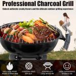Portable 18-Inch Charcoal Grill, Red Kettle Style