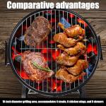 Portable 18-Inch Charcoal Grill, Red Kettle Style