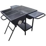 Charcoal Barrel Grill with Side Shelf