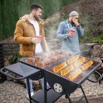 Charcoal Barrel Grill with Side Shelf