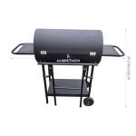 Charcoal Barrel Grill with Side Shelf