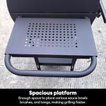 Charcoal Barrel Grill with Side Shelf