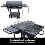 Charcoal Barrel Grill with Side Shelf