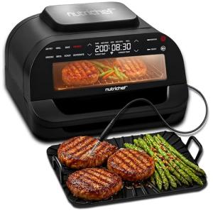 NutriChef Indoor Smokeless Grill with Smart Thermometer