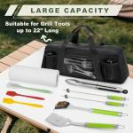 Large BBQ Utensil Storage Bag for Outdoor Grilling