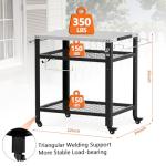 Stainless Steel Pizza Oven Table with Wheels