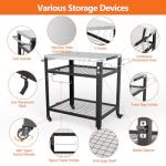 Stainless Steel Pizza Oven Table with Wheels