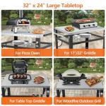 Stainless Steel Pizza Oven Table with Wheels