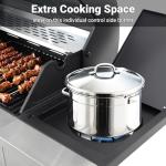 Endark 4-Burner Propane Gas Grill with Side Racks