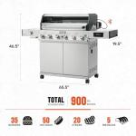 Monument Grills 6-Burner Propane Gas BBQ Grill