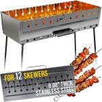 Portable Stainless Steel Charcoal Grill for Skewers