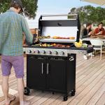 Brand-Man 6 Burner Propane Grill with Infrared Sear