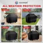 65-inch Waterproof BBQ Grill Cover - Black