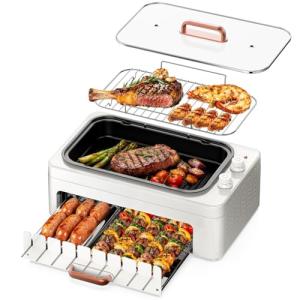 XHJ 4-in-1 Smokeless Indoor Electric Grill