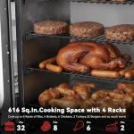 Vertical Electric Pellet Smoker with Meat Probe & Cover